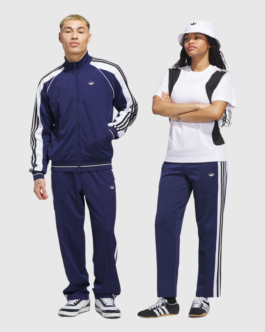 Adidas Pant - Tyshawn Track Pant - Navy/White