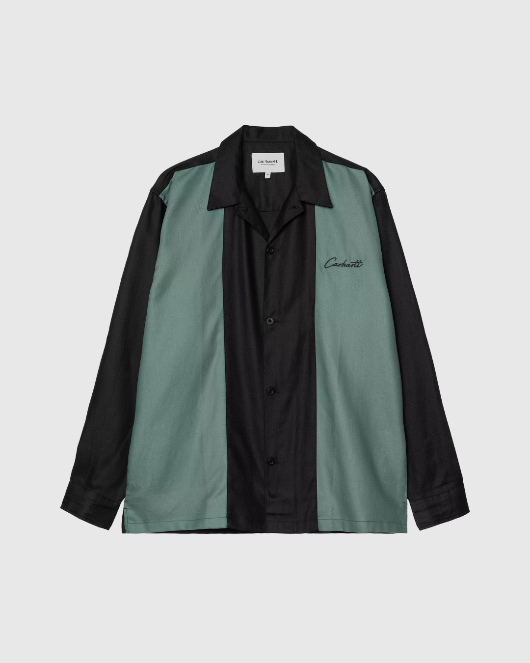 Carhartt WIP Chemise - Delaney - Black / Silver Pine