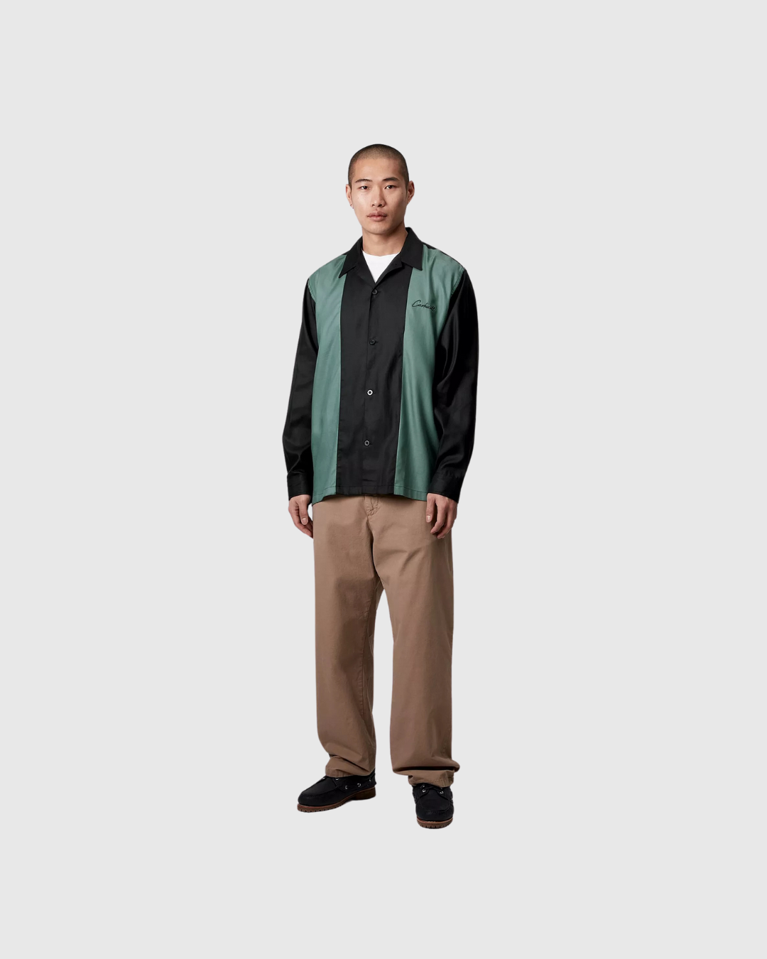 Carhartt WIP Chemise - Delaney - Black / Silver Pine