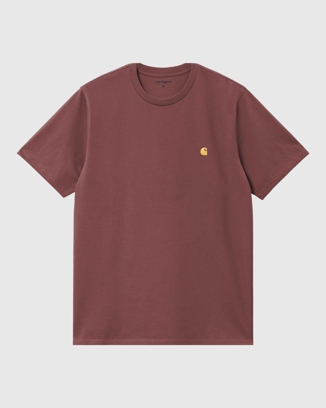 Carhartt WIP Tee - Chase - Dusty Fuchsia / Gold