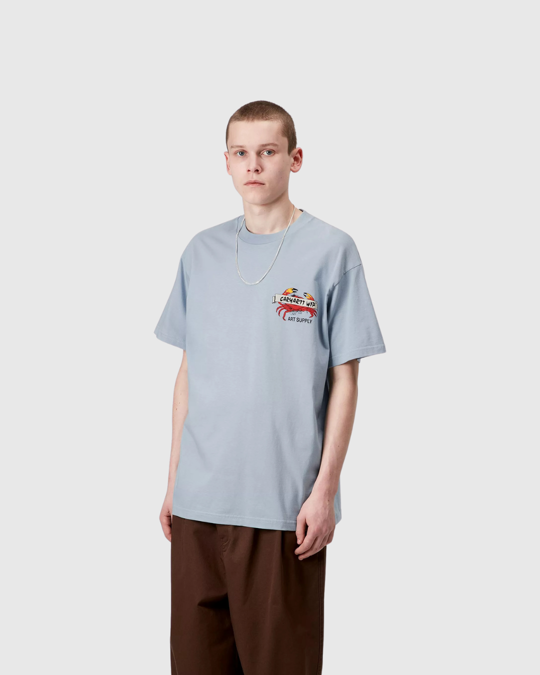 Carhartt WIP Tee - Crab Paint - Frosted Blue