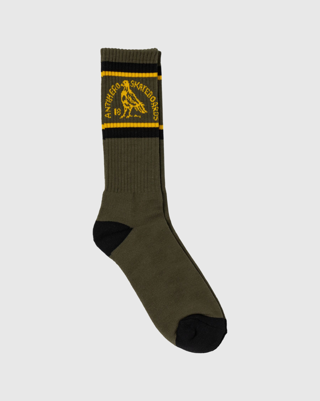 Antihero Socks - Clubhouse - Green/Yellow/Grey