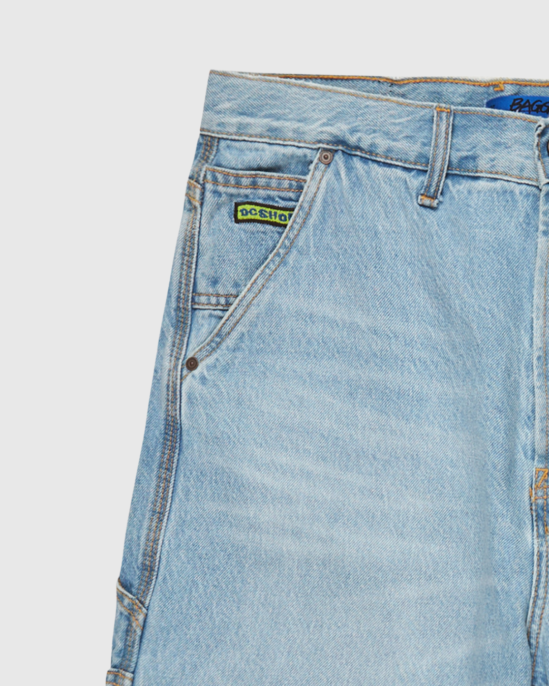 DC Short - Carpenter Baggy Denim - Blue Heavy Washed