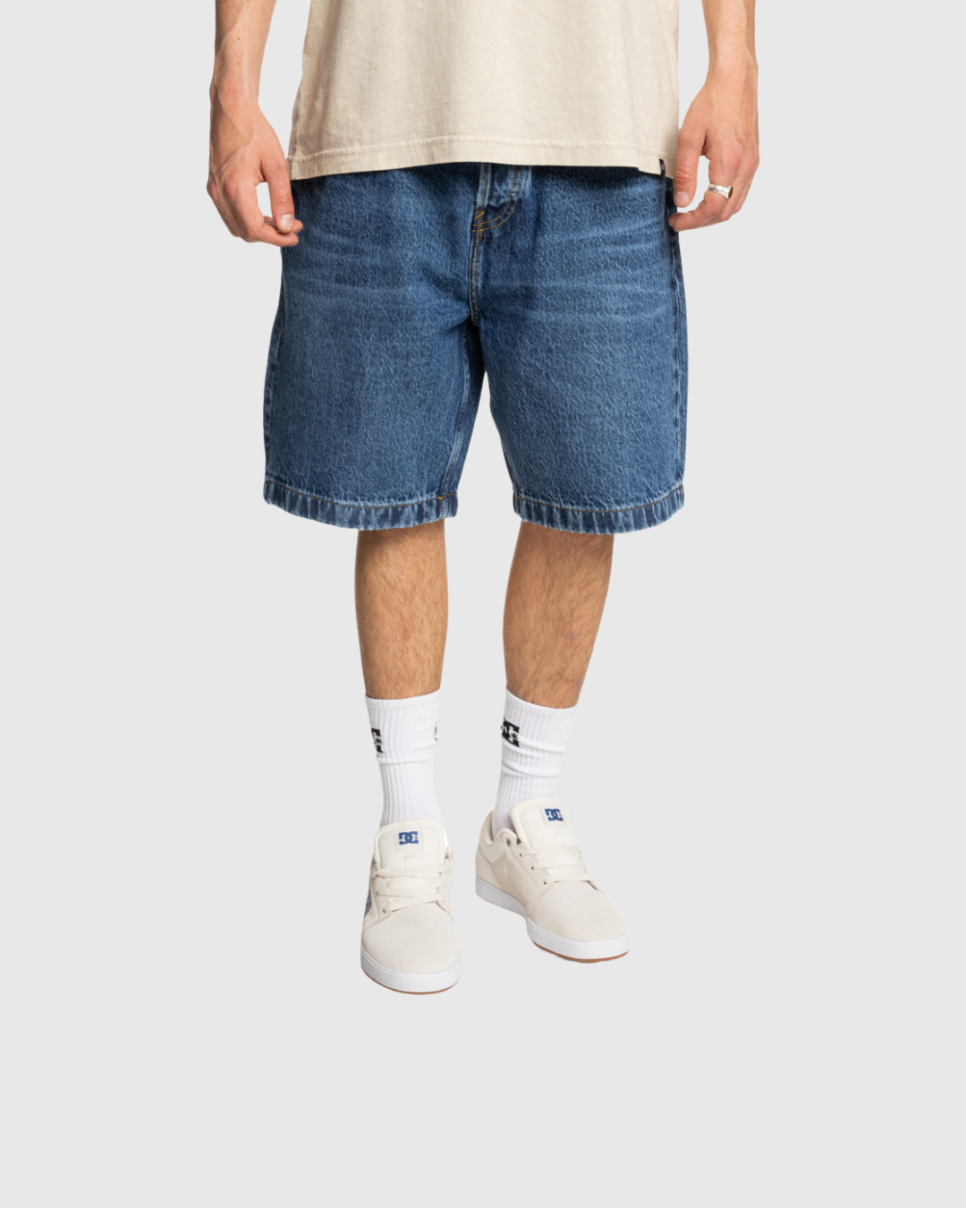 DC Short - Worker Baggy Denim - Blue Rinsed