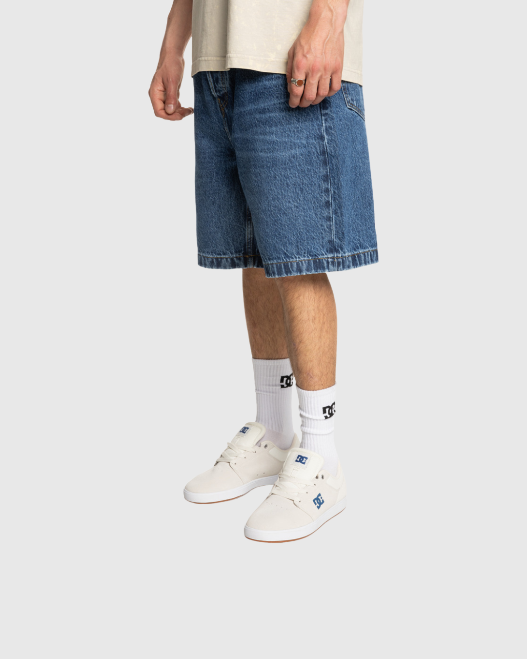 DC Short - Worker Baggy Denim - Blue Rinsed