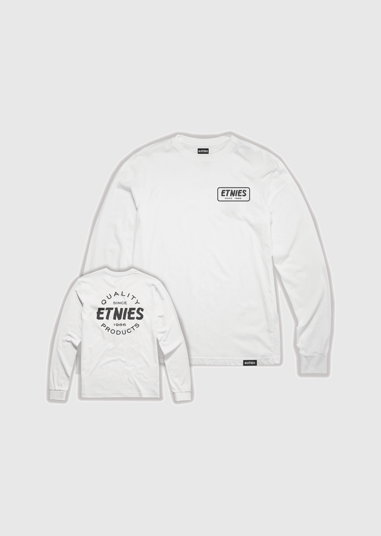 Etnies - ETNIES QUALITY CONTROL LS TEE WHITE BLACK