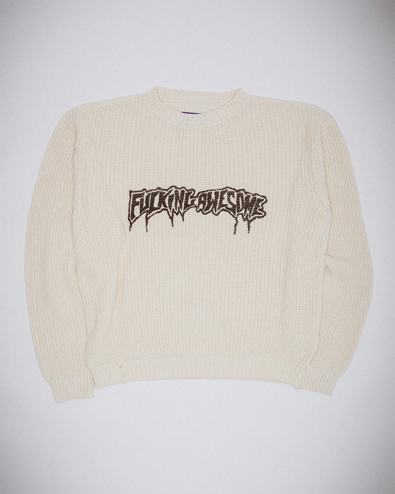 Fucking Awesome Sweater - Drip - Cream