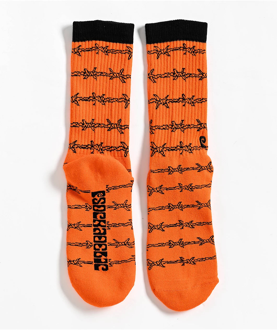 Psockadelic Sock - Keep Out - Orange