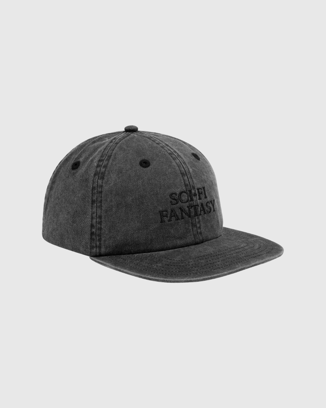 Sci -Fi Casquette - Washed Logo - Black