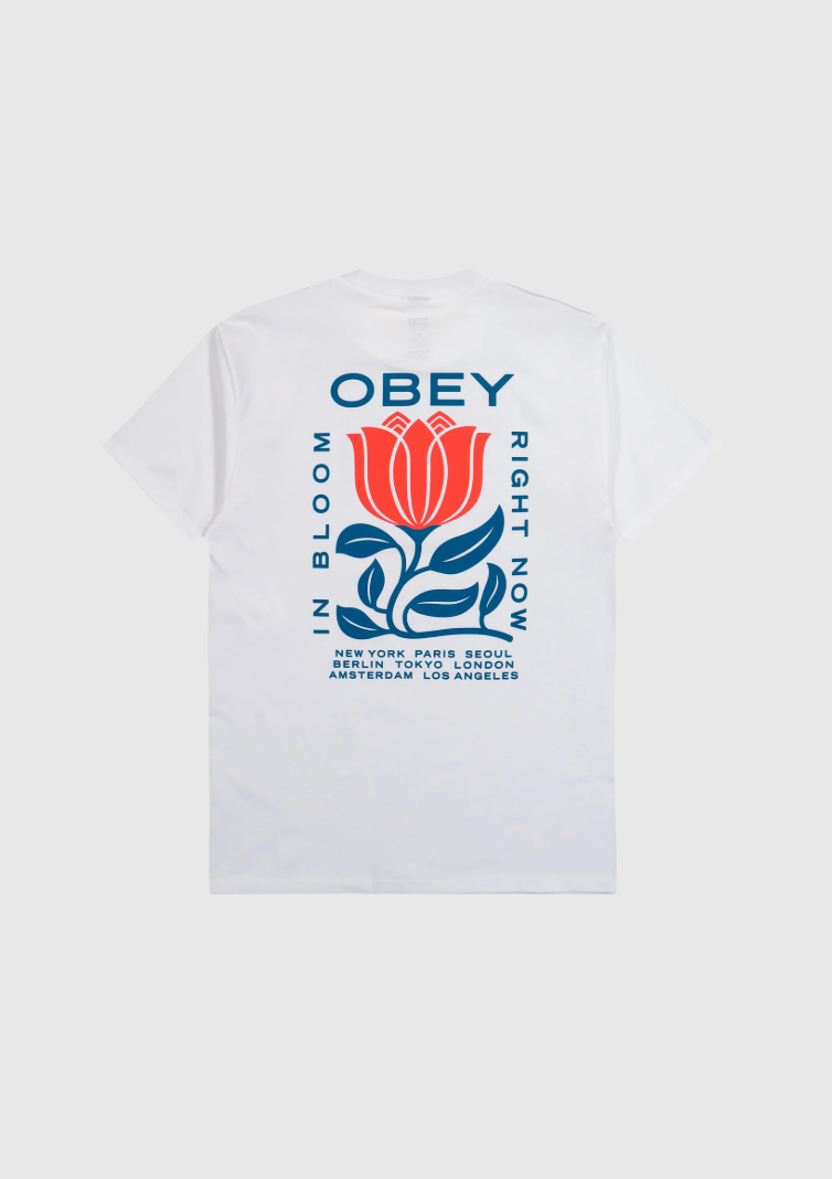 Obey Tee - In Bloom - White