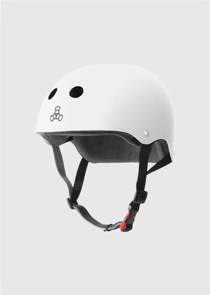 Triple Eight Helmet - Certified Sweatsaver - White Matte