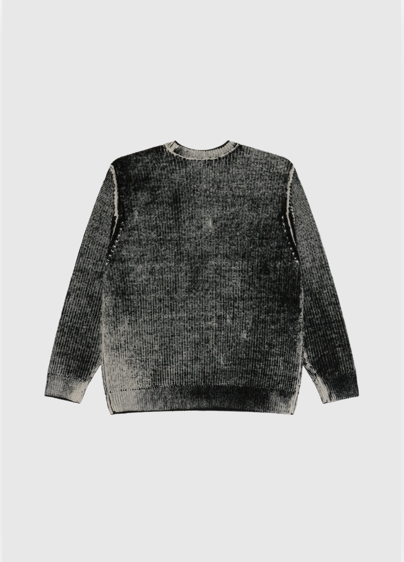 Obey Knit - Spray Effect - Dark Black Multi
