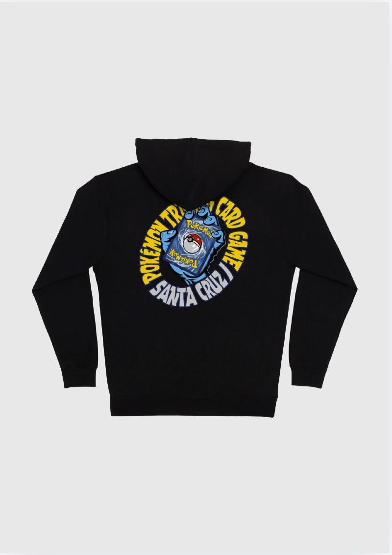Santa Cruz Sweat Zip - Pokemon TCG Hand - Black