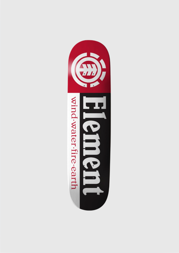 Element Board - Team Deck Section - Black/White/Red - 8.25