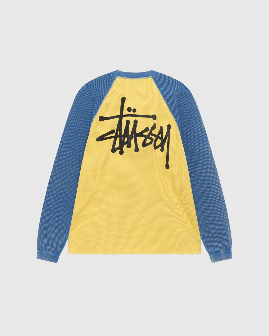 Stussy Crew - Raglan Thermal 2 Tone - Yellow