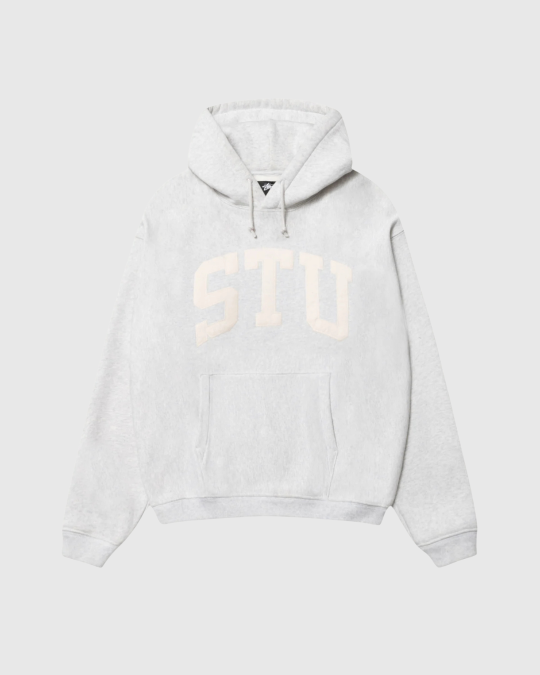 Stussy Hoodie - Stu Applique - Ash Heather
