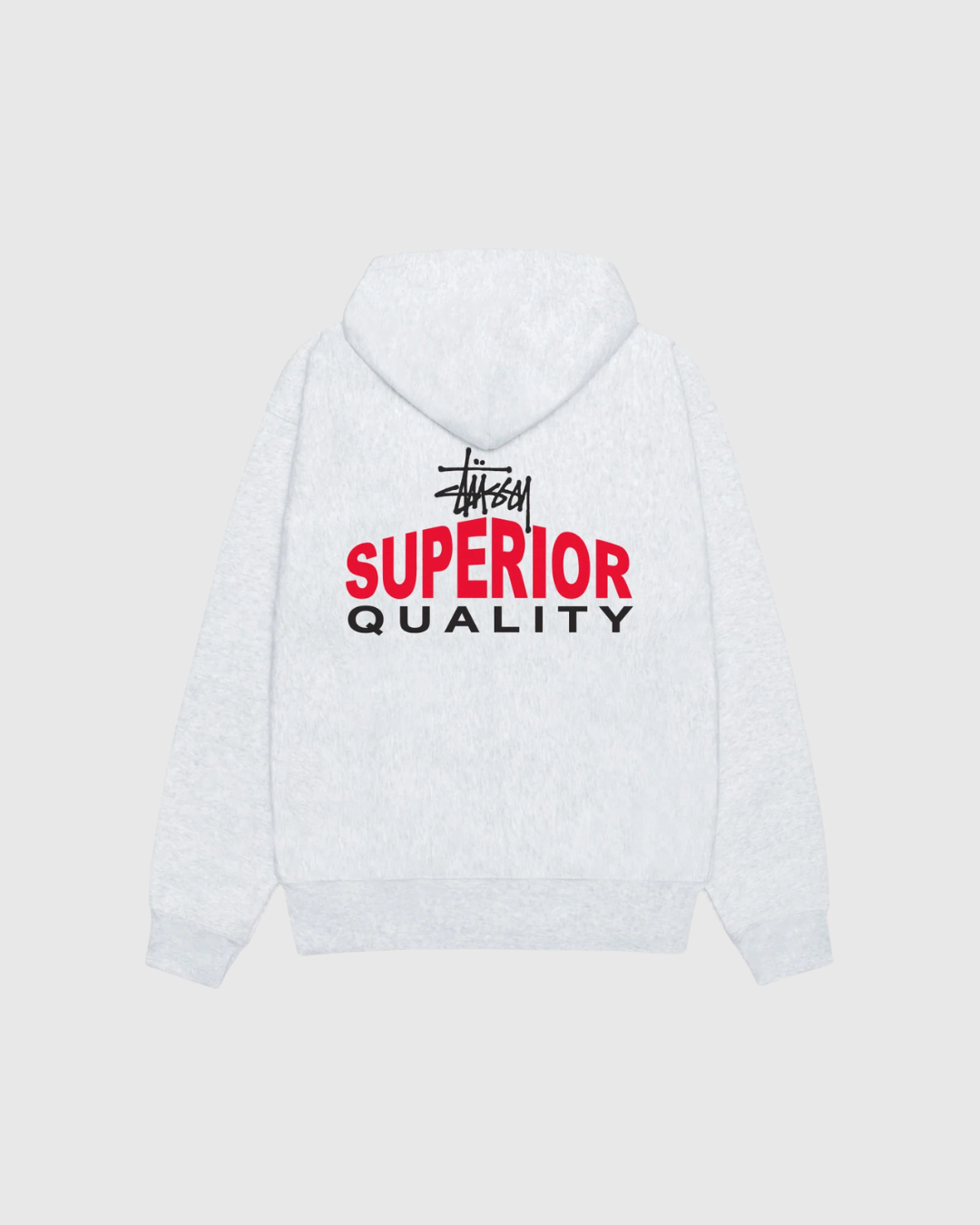 Stussy Hoodie - Superior Quality Zip - Ash Heather