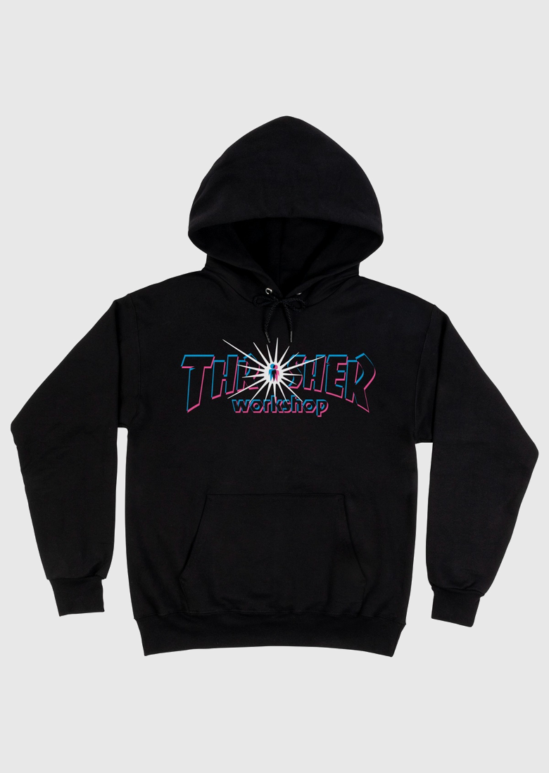 Thrasher - THRASHER SWEAT THRASHER X AWS NOVA HOOD BLACK