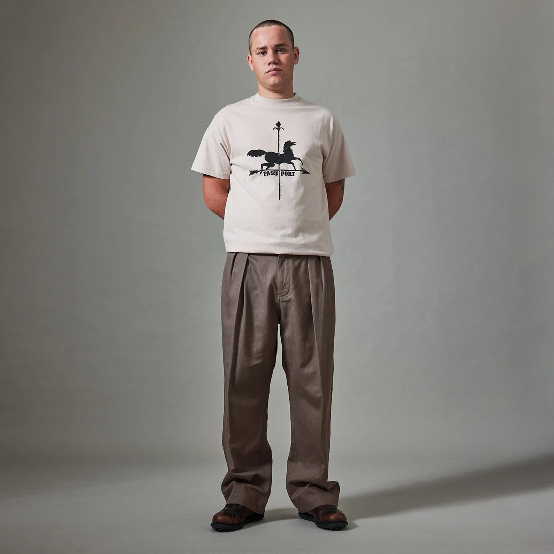 Passport Pant - Herringbone League Club - Dusty Brown