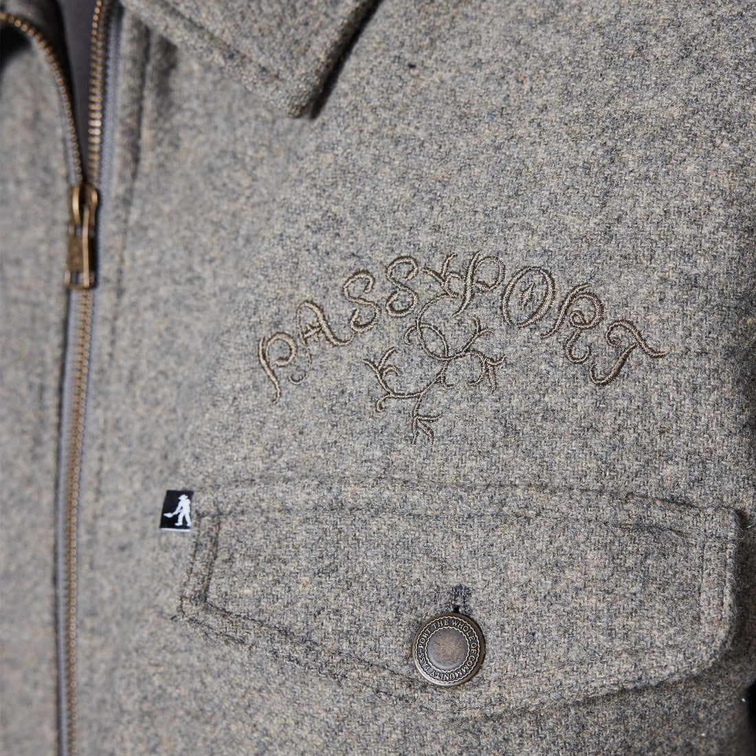 Passport Jacket - Arthur Wool Zip - Grey Marle