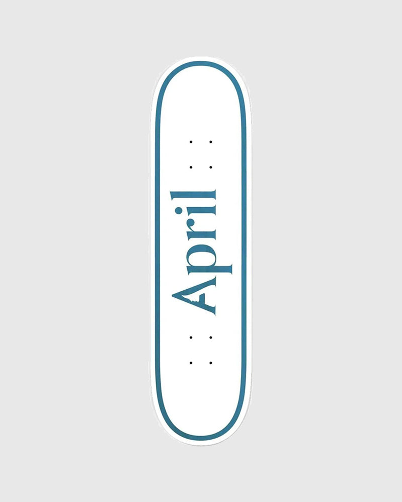 April Board - White/Blue Logo - 8.25"
