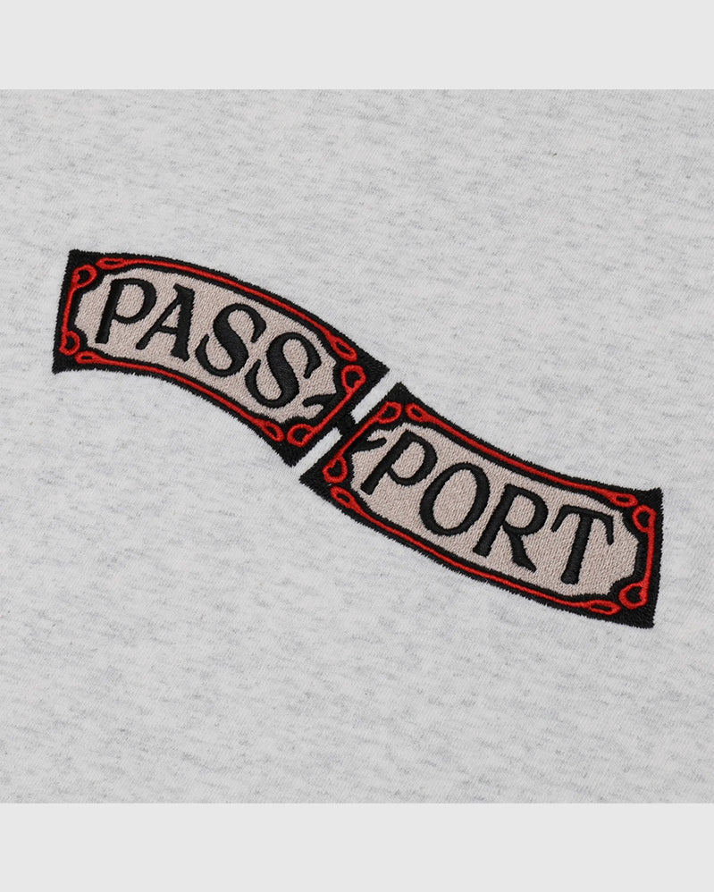 Passport Teeshirt - Red Flag - Ash