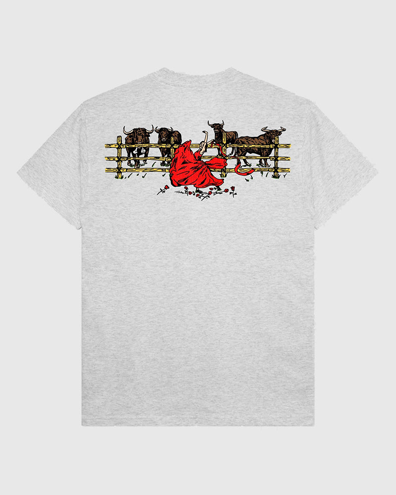 Passport Teeshirt - Red Flag - Ash