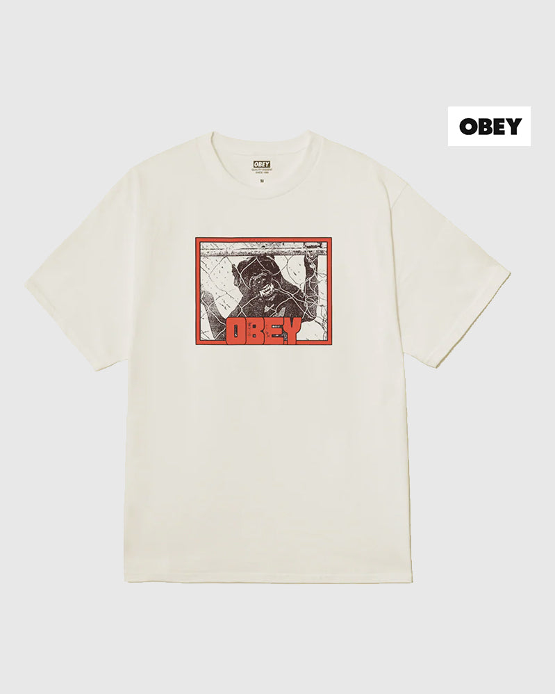 Obey Tee - Beware - Vintage White