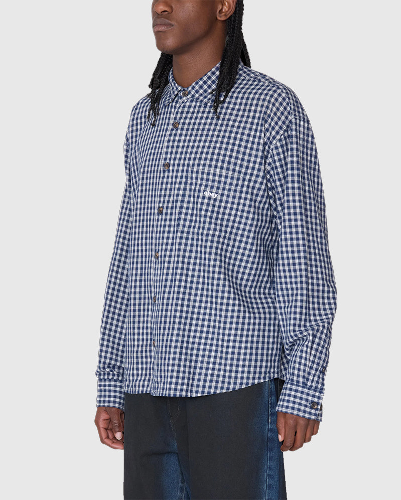 Obey Shirt - Bigwig Andy Woven - Academy Navy