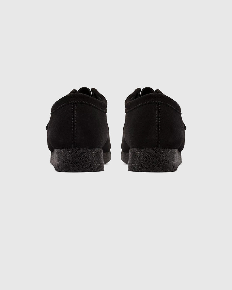 clarks wallabee black suede