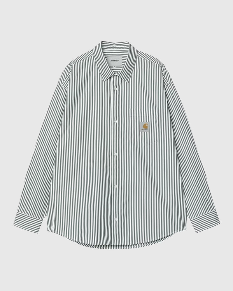 Carhartt WIP Chemise - Daldry Stripe - Office Blue/Wax