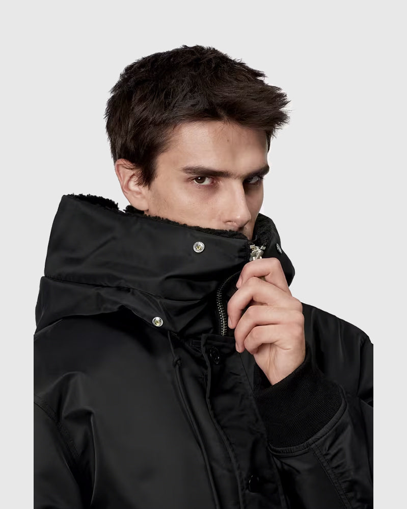 Carhartt WIP Jacket - Hd Oltera Bomber Nylon - Black/Black