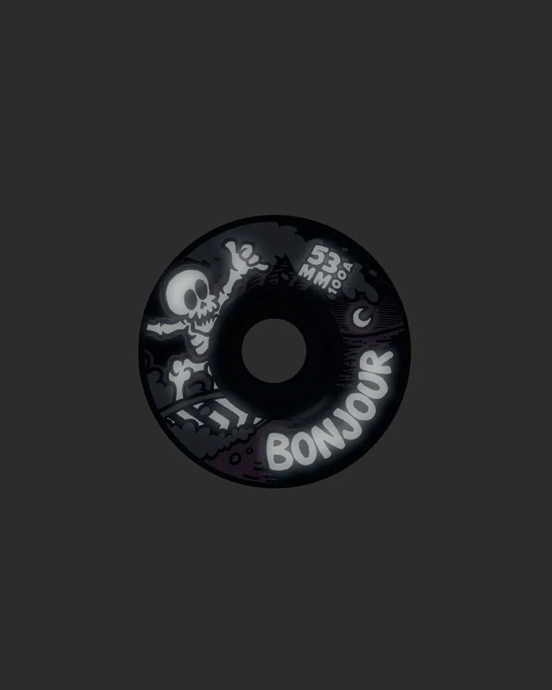 Bonjour Urethane Wheels - Surfing Skeleton 100A - 53mm