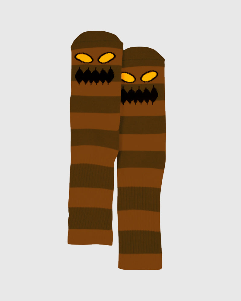 Toy Machine Chaussettes - Monsters Big Stripe - Brown