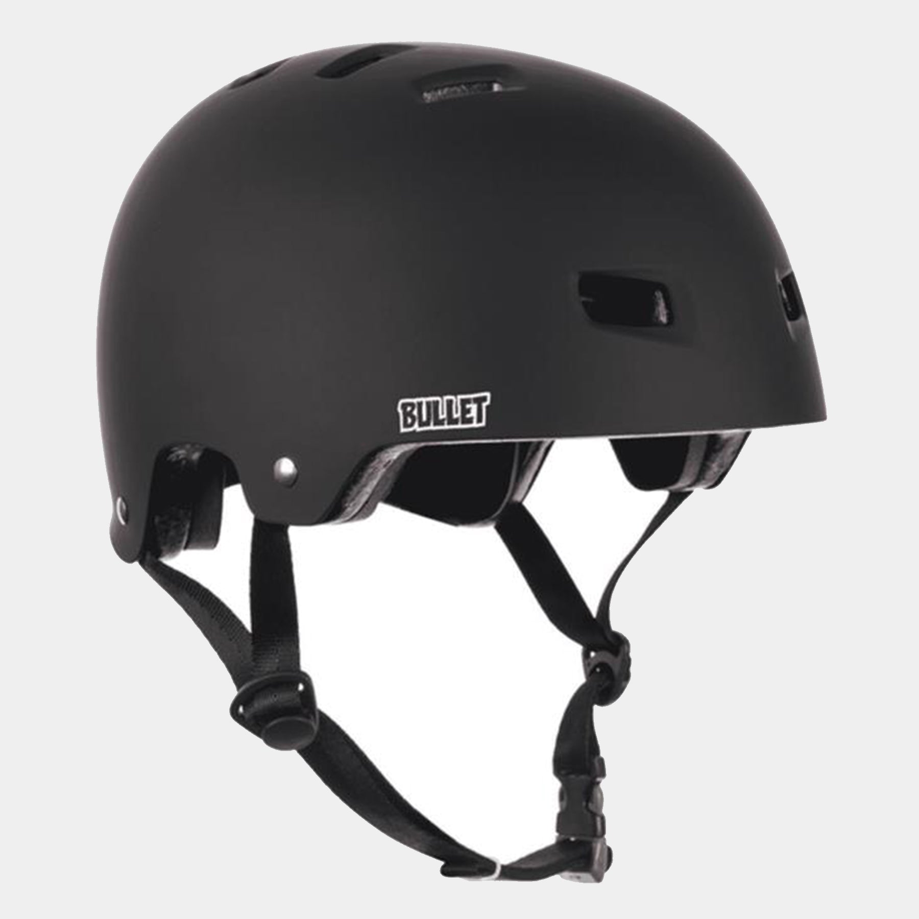 bullet casque junior black matt