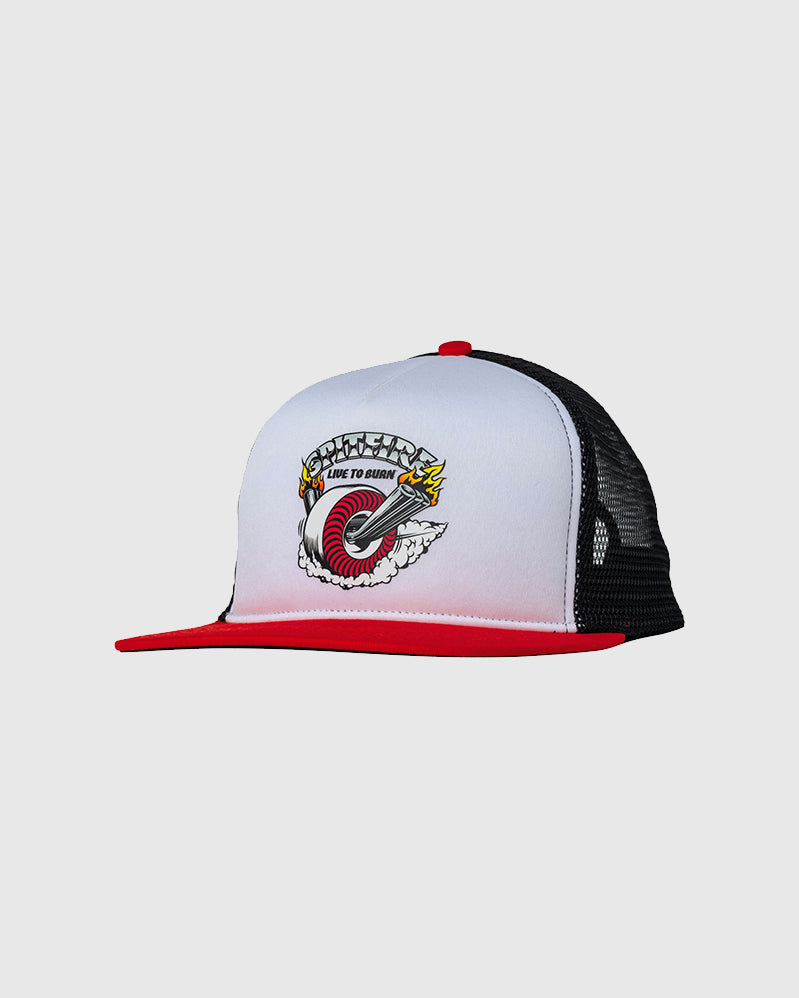 Spitfire Cap - Burnout - White/Red/Black