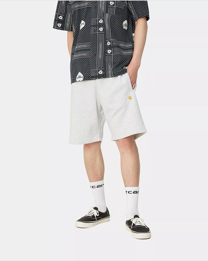 Carhartt WIP Short - Chase - Ash Heather / Gold