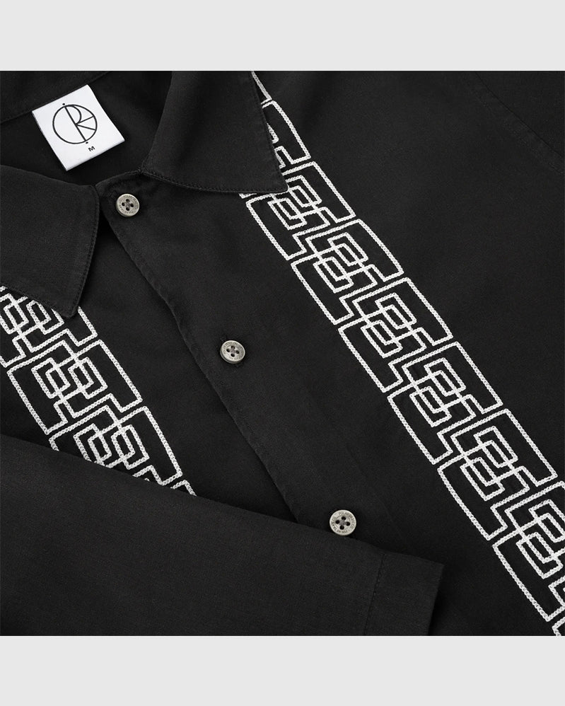 Polar Shirt - Bowling Shirt - Black/White
