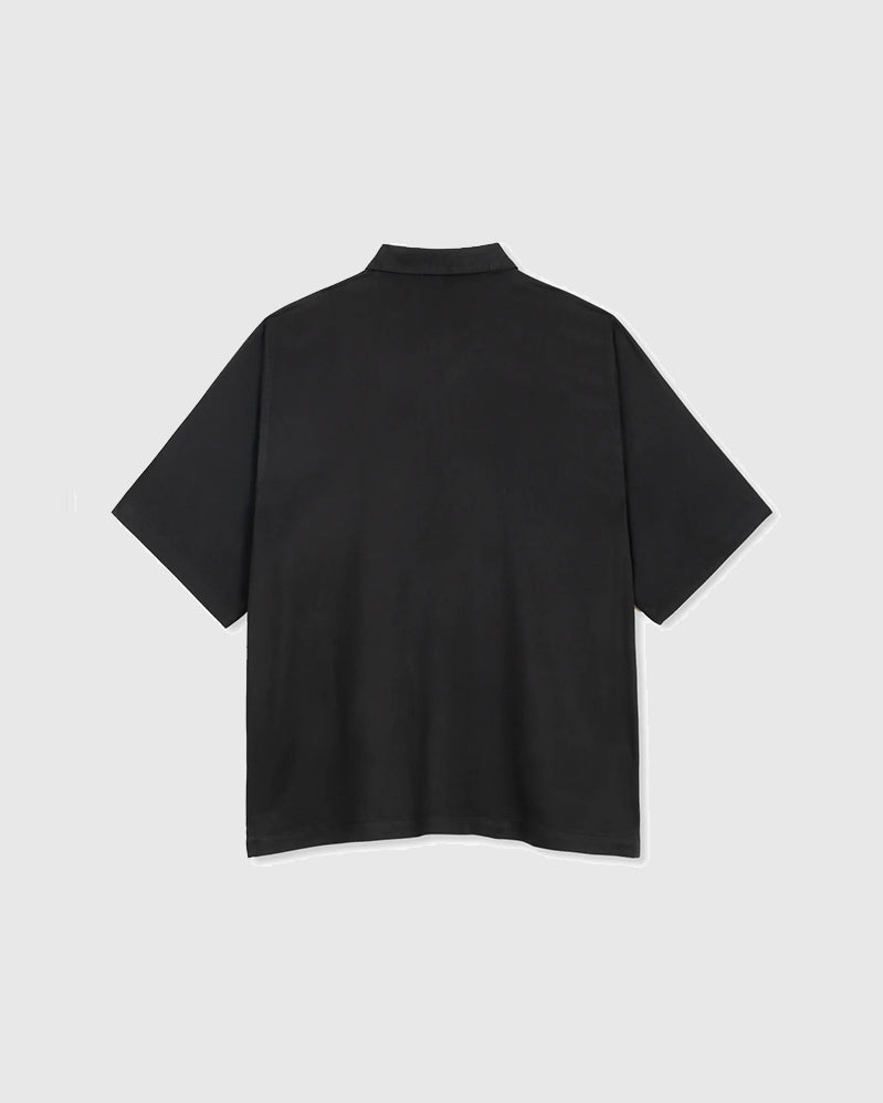 Polar Shirt - Bowling Shirt - Black/White