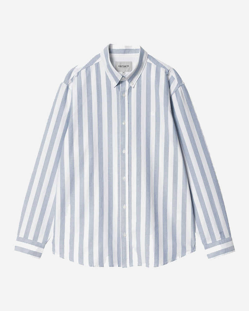 Carhartt WIP Shirt - Dillion Stripe - Bleach / White