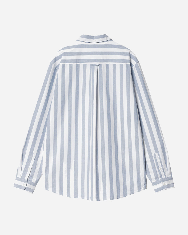 Carhartt WIP Shirt - Dillion Stripe - Bleach / White