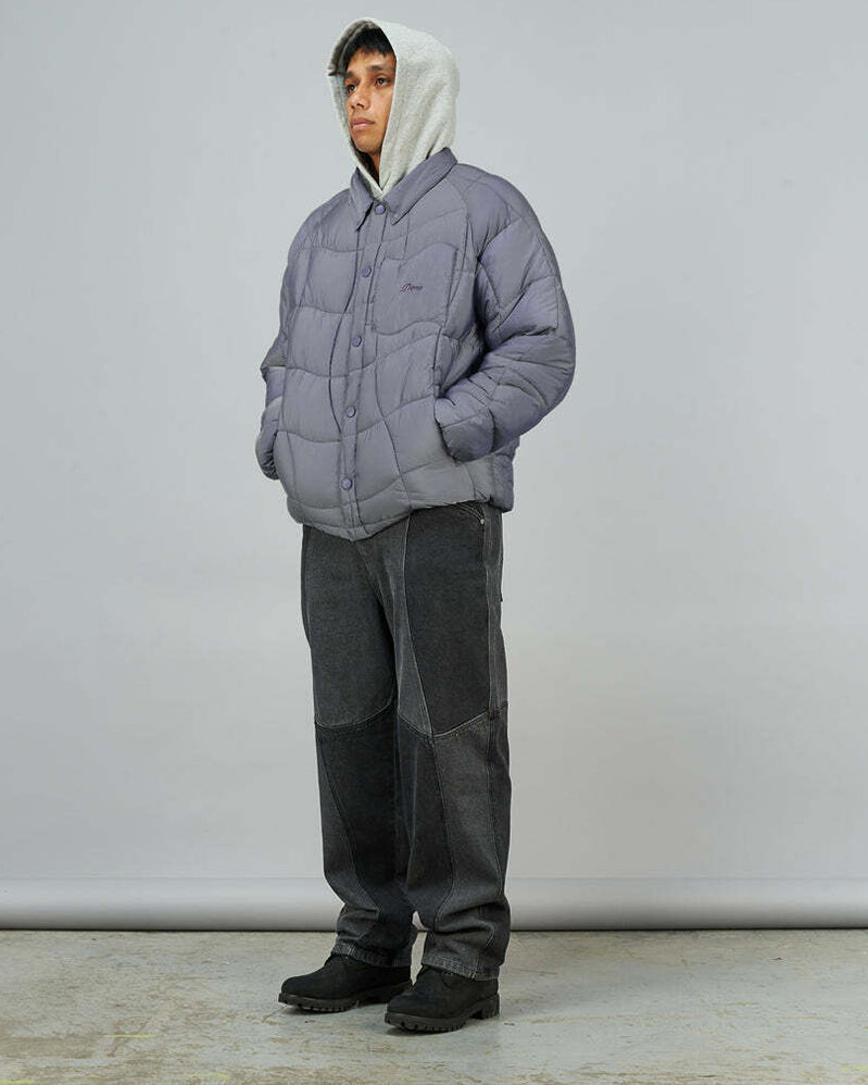 Dime Pant - Blocked Relaxed Denim - Black Washed