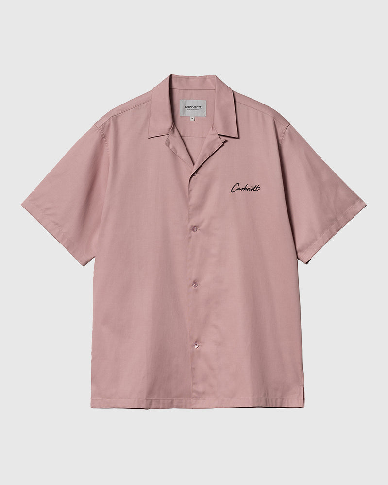 Carhartt WIP Shirt - Delray - Glassy Pink / Black