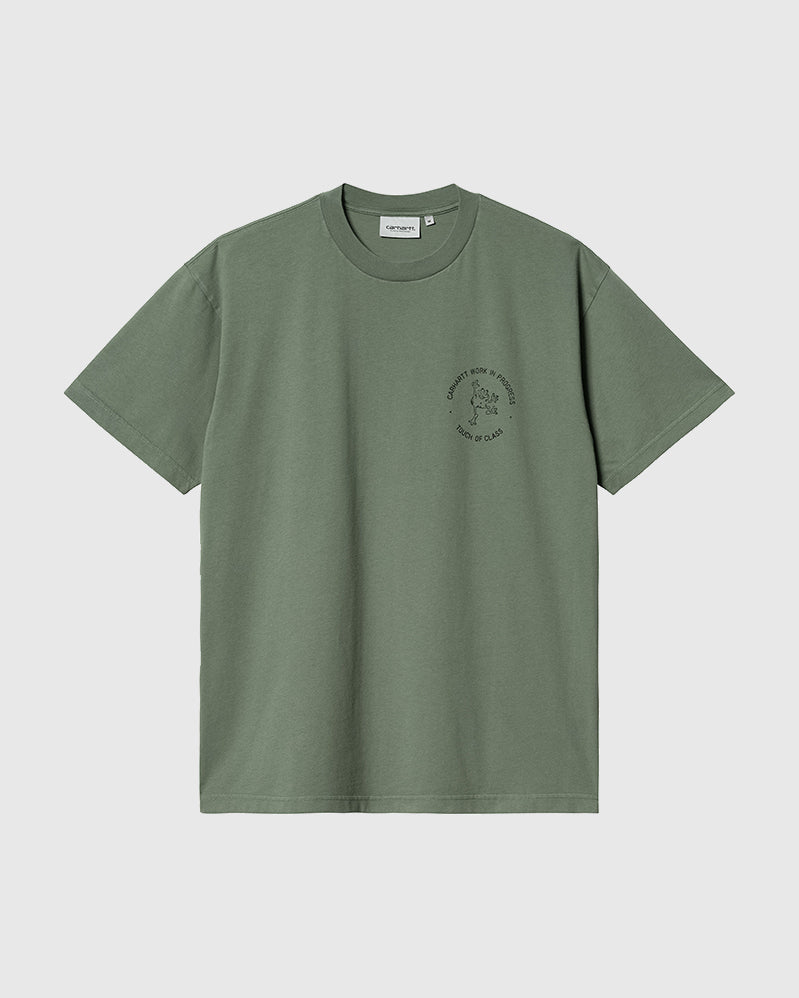 carhartt wip tee stamp duck green