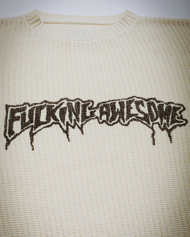 Fucking Awesome Sweater - Drip - Cream