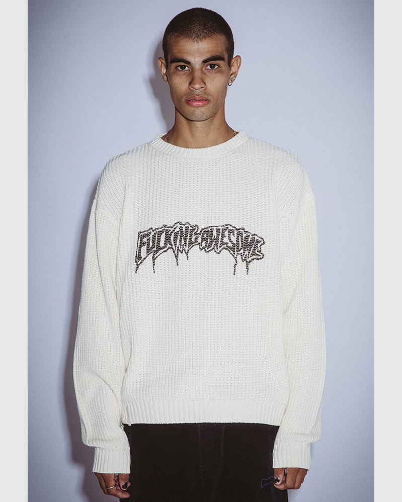 Fucking Awesome Sweater - Drip - Cream