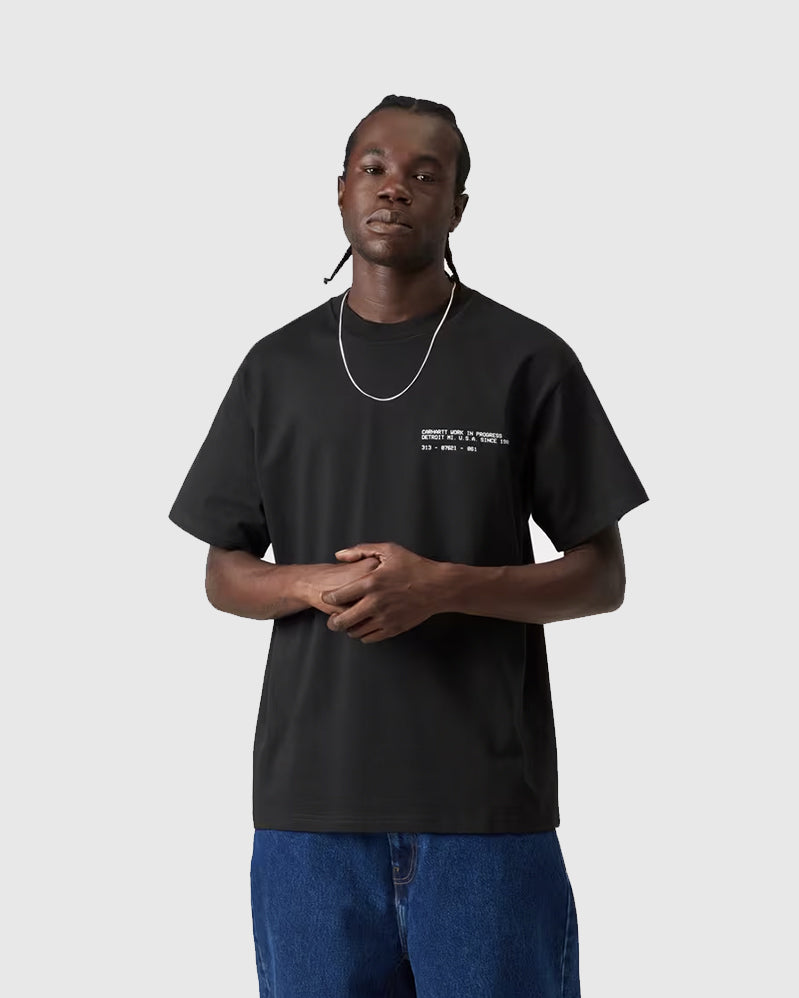 Carhartt WIP Tee - Feather Progress - Black