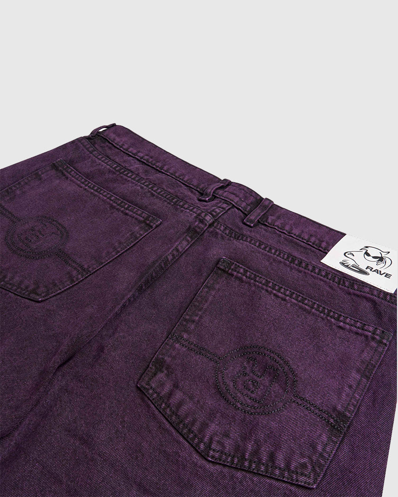 Rave Pant - Thick Denim - Purple