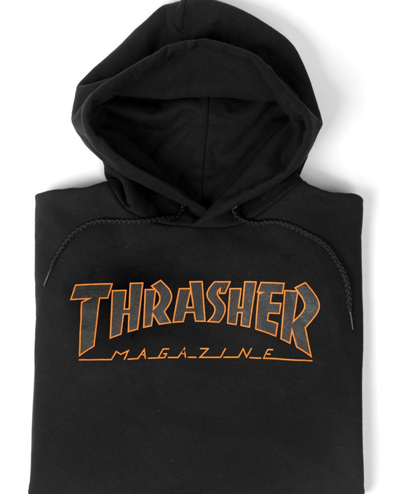 Thrasher Hoodie - Outlined Orange - Black