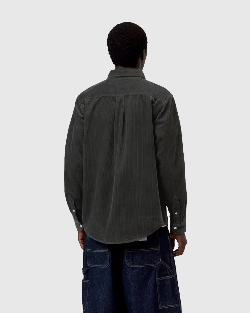 Carhartt WIP Chemise - Madison Cord - Raven